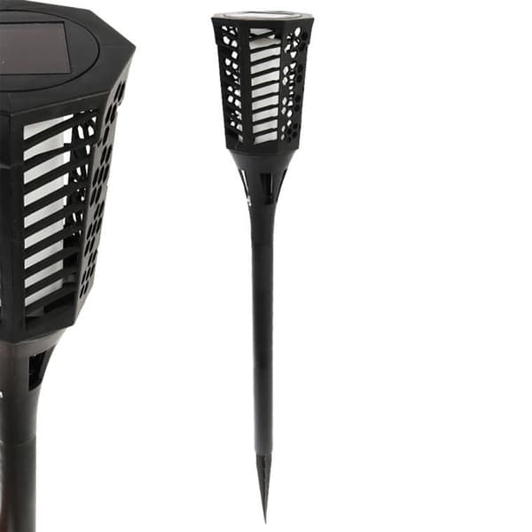 Lätt att använda Goliata solarlampa i svart, resistent mot väderförhållanden
