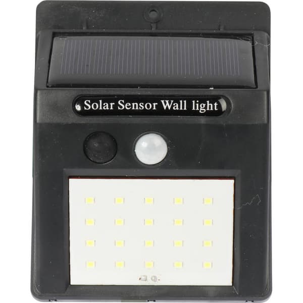 LED-solarlampa med rörelse- och skymningssensor, driven av solenergi, monterbar kallvit utomhusljuspanel