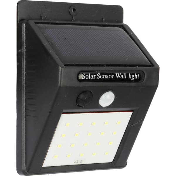 LED-solarlampa med rörelse- och skymningssensor, driven av solenergi, monterbar kallvit utomhusljuspanel
