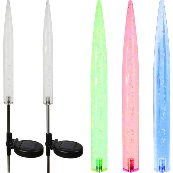 Sarja 2x LED aurinkopuutarhavalaisin 24,5 cm, upotettu