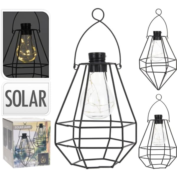 Solar Pære LED Tråd Lantern Sort Assorteret