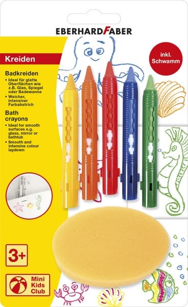 Eberhard Faber EF-524105 Badeblyanter Med Svamp 5 Stk
