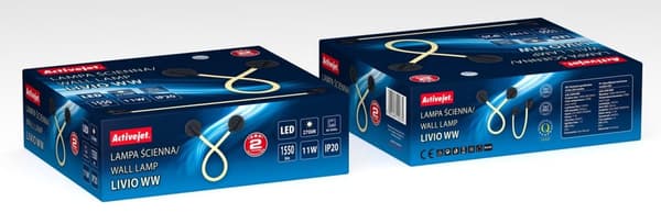 Activejet LED-vägglampa AJE-LIVIO WW