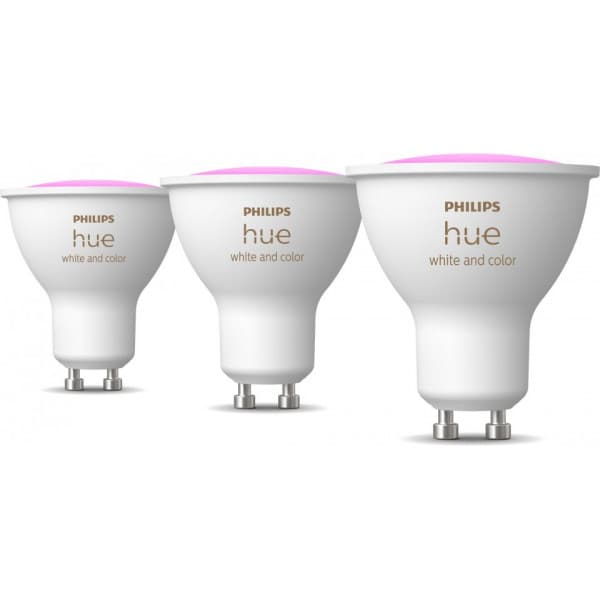 Philips Hue -LED-älylamppu, BT, White and color ambiance, GU10, 4,2 W, 3-pack