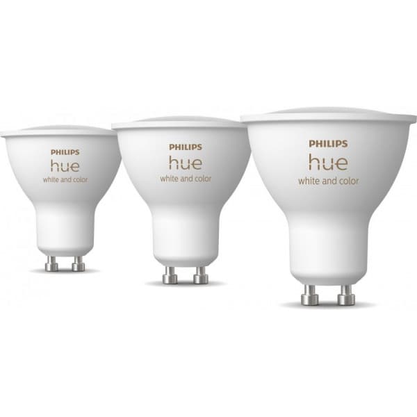 Philips Hue -LED-älylamppu, BT, White and color ambiance, GU10, 4,2 W, 3-pack