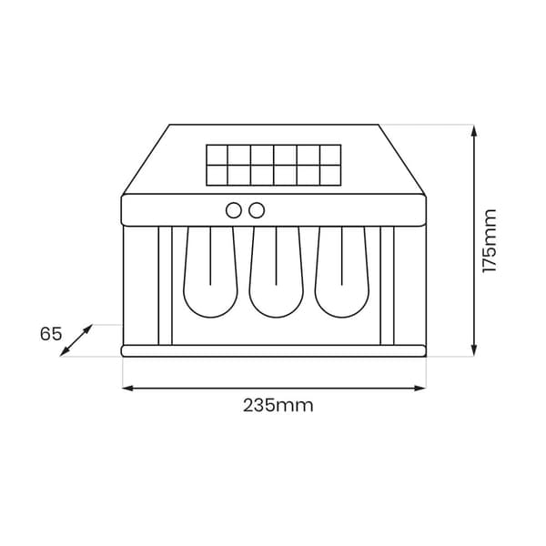Filo Triple Solar Væglampe 3000K