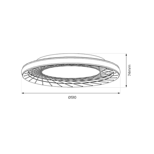 NEST 38W LED loftslampe, diameter 51cm