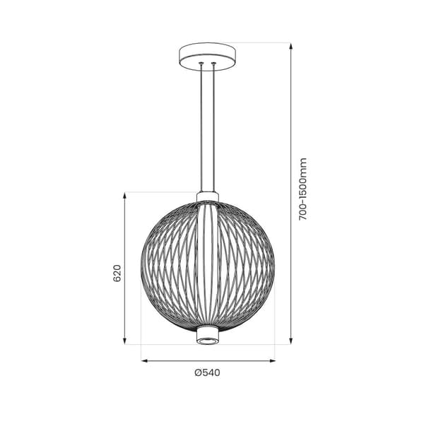 KYOTO 39W LED pendel, diameter 54cm