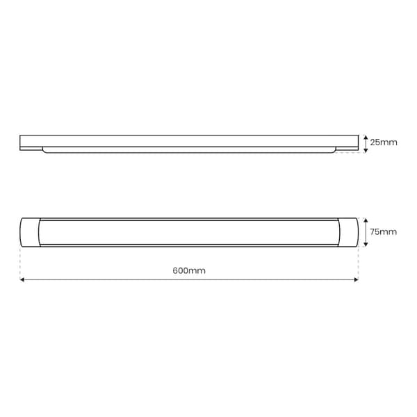 Lista LED-nauha 18W 60cm 4000K - Musta