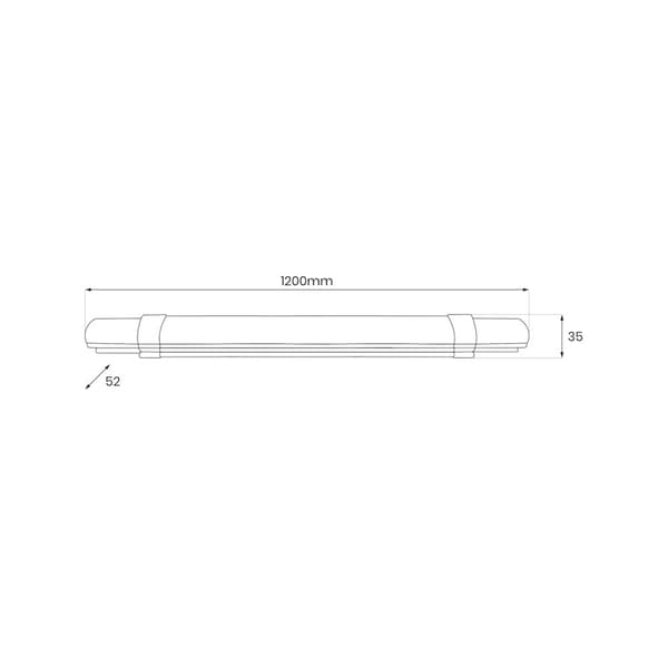 Lægte LED strip 36W 120cm 3850lm 4000K IP65