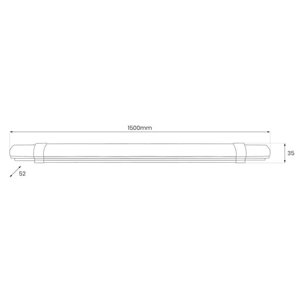 Batten LED-remsa 48W 150cm 5200lm 4000K IP65