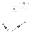 Miniatyrbillede 4 af 5: Pibe Track Fixture Gold 1xGU10