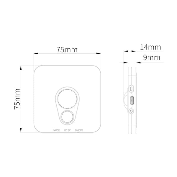 Stanley Underskab og Trappelampe Sort 3CCT 7,5*7,5cm