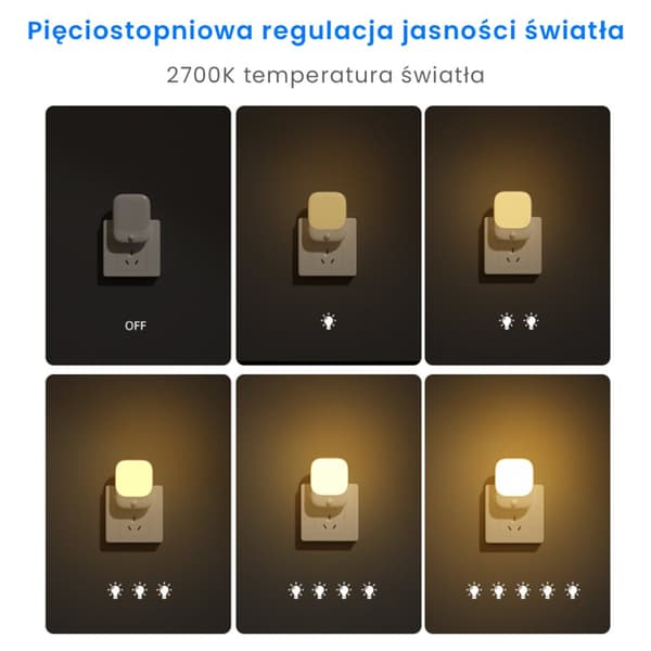 Pati 2700K + PIR Plug-in Lampa