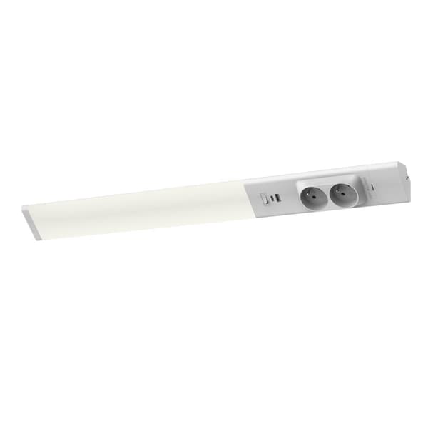 Dobbelt underskabslampe 18W 4000K USB-A/C + 230V stikkontakter