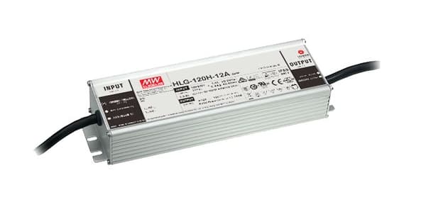 MEAN WELL Hakkurivirtalähde; LED; 120W; 12V; 10A; 90-305 VAC; 127-431 VDC; IP65