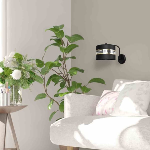 Vägglampa ULTIMO BLACK 1xE27
