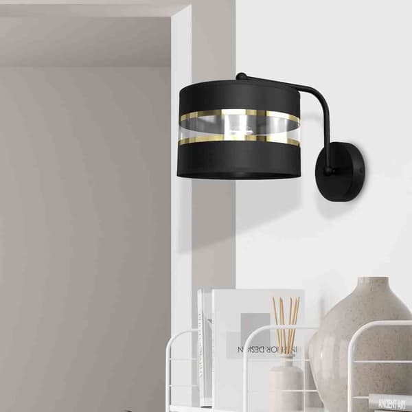 Vägglampa ULTIMO BLACK 1xE27