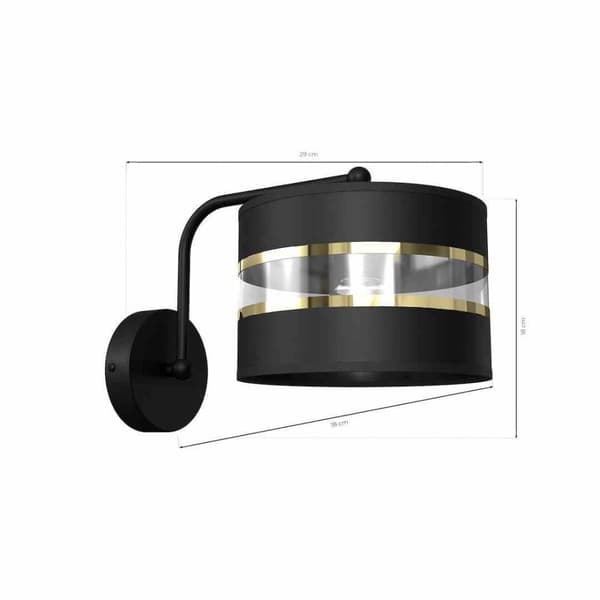 Vägglampa ULTIMO BLACK 1xE27