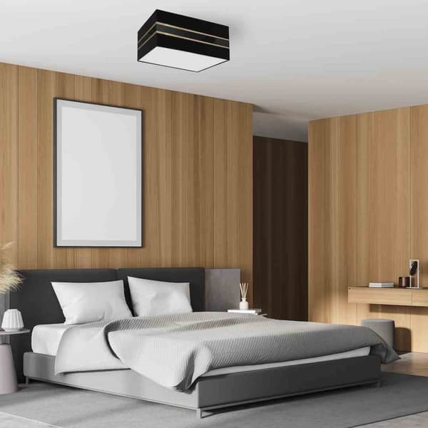 Taklampa Square ULTIMO BLACK 2xE27