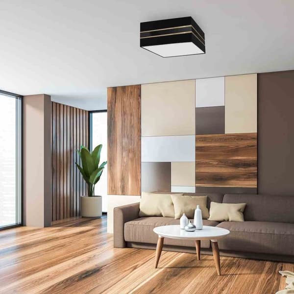 Taklampa Square ULTIMO BLACK 2xE27