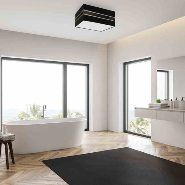 Taklampa Square ULTIMO BLACK 2xE27