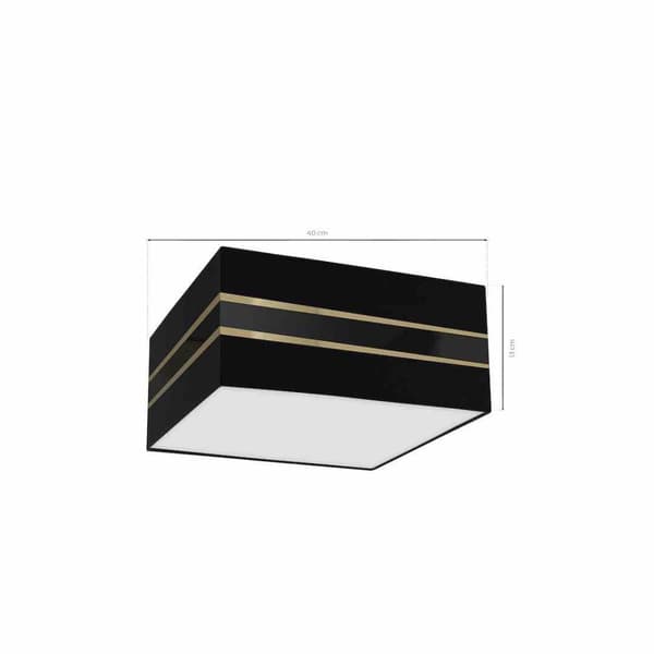 Taklampa Square ULTIMO BLACK 2xE27