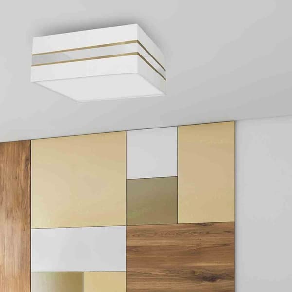 Loftslampe Firkantet ULTIMO WHITE 3xE27