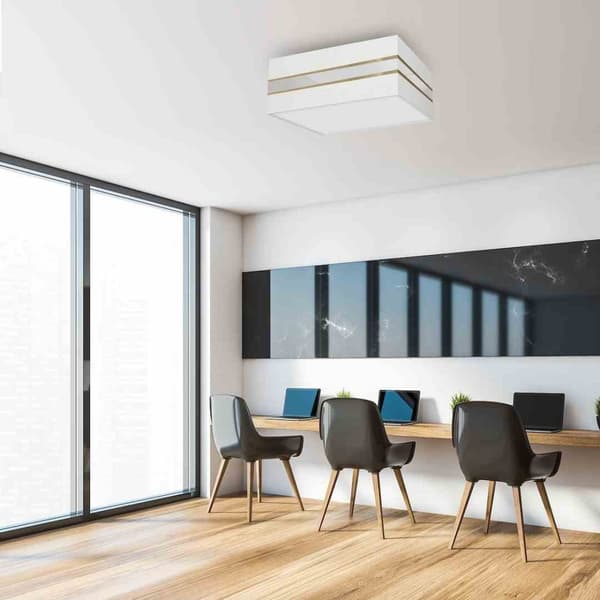 Loftslampe Firkantet ULTIMO WHITE 3xE27