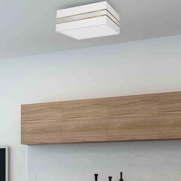 Loftslampe Firkantet ULTIMO WHITE 3xE27
