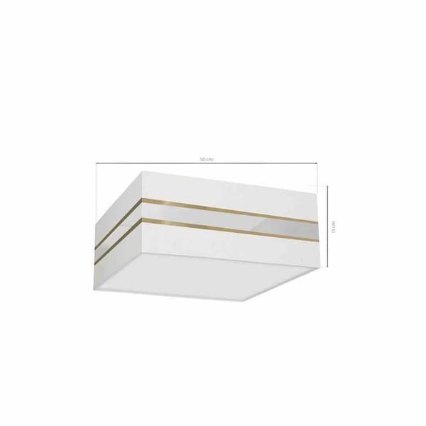 Loftslampe Firkantet ULTIMO WHITE 3xE27