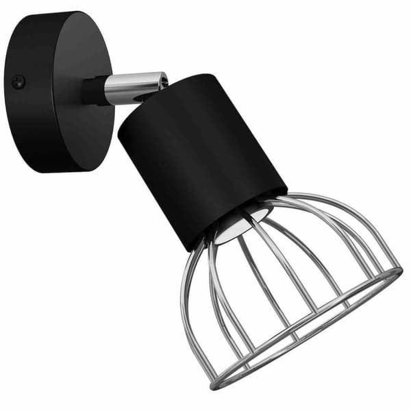 DANTE SVART/SILVER 1x mini GU10 vägglampa
