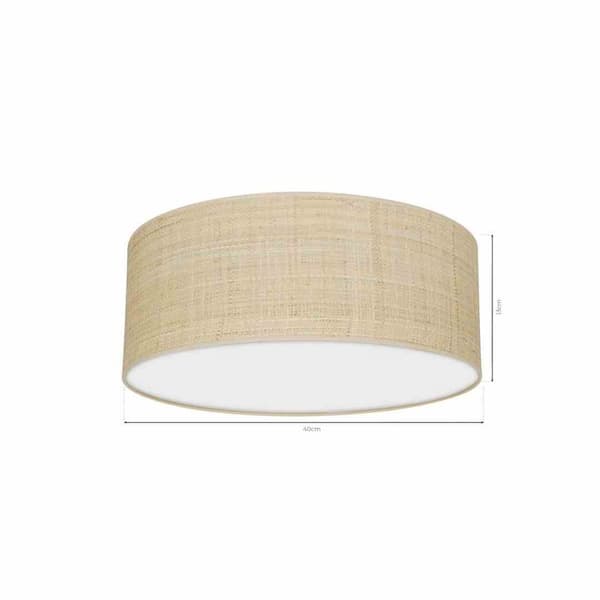 MARSHALL WHITE / RATTAN loftslampe 2xE27 Ø40cm