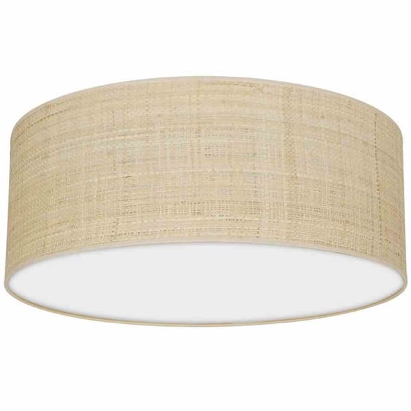 MARSHALL WHITE / RATTAN loftslampe 2xE27 Ø40cm