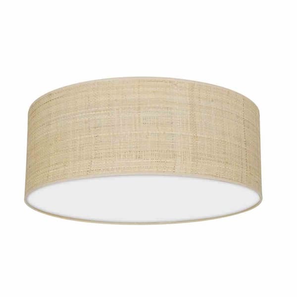 MARSHALL WHITE / RATTAN taklampa 2xE27 Ø40cm