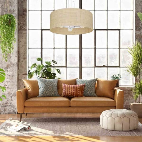 Hængelampe MARSHALL WHITE / RATTAN 3xE27