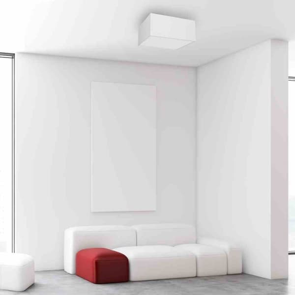 Loftslampe ALBION HVID / BOMULD 2xE27