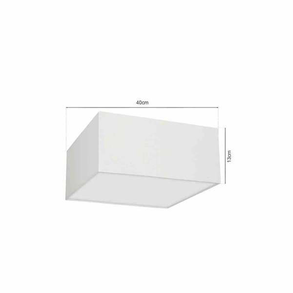 Loftslampe ALBION HVID / BOMULD 2xE27