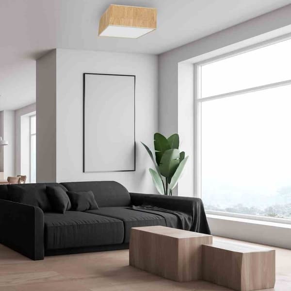 CORK Loftslampe Hvid/Cork 2xE27