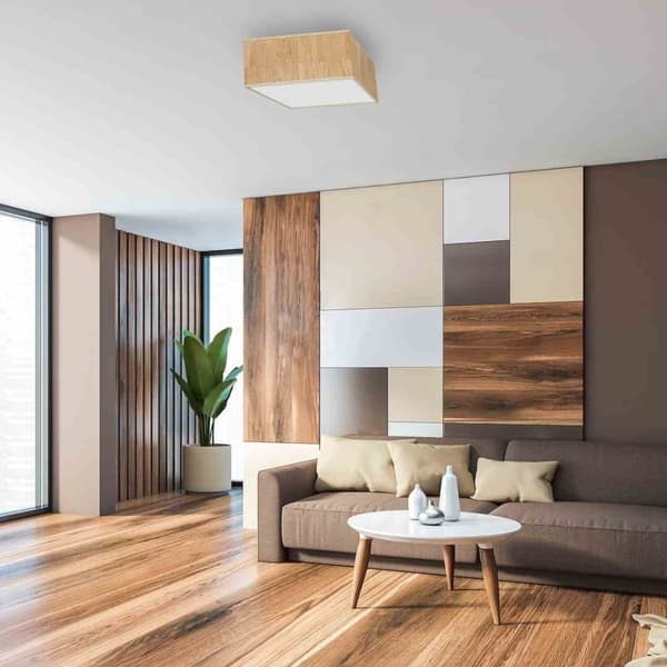 CORK Loftslampe Hvid/Cork 2xE27