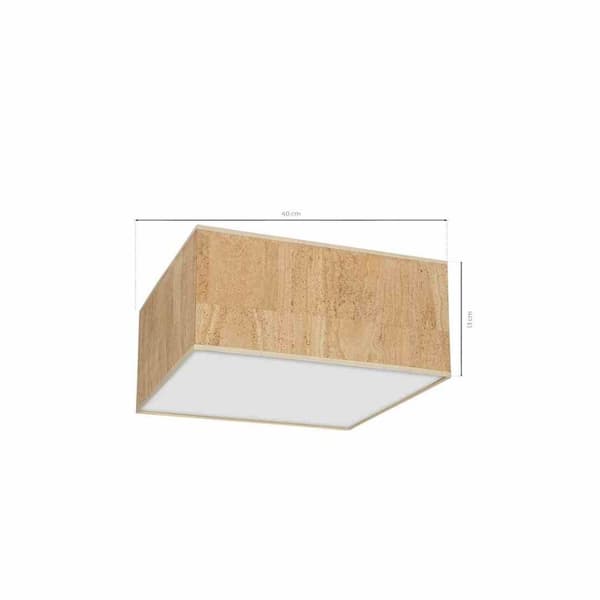 CORK Loftslampe Hvid/Cork 2xE27