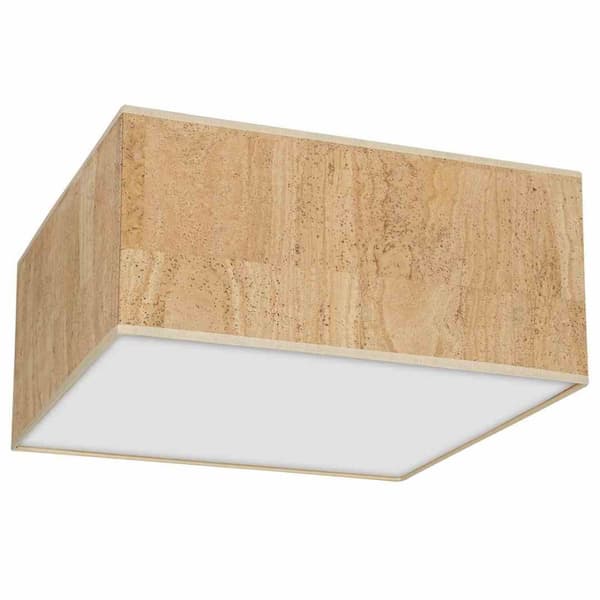 CORK Loftslampe Hvid/Cork 2xE27
