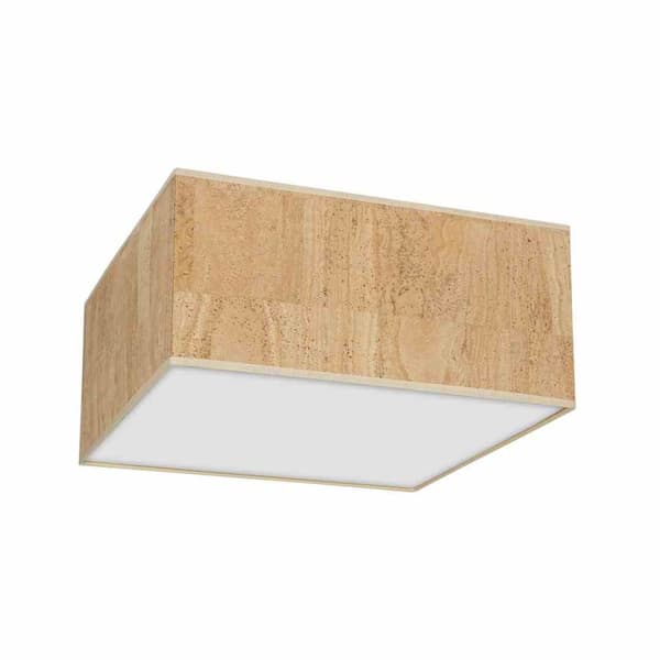 CORK Loftslampe Hvid/Cork 2xE27