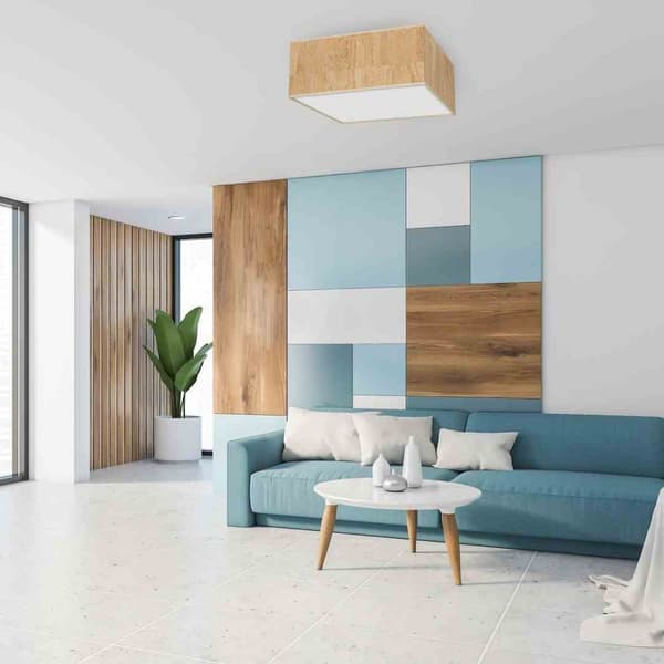 CORK Loftslampe Hvid/Cork 3xE27