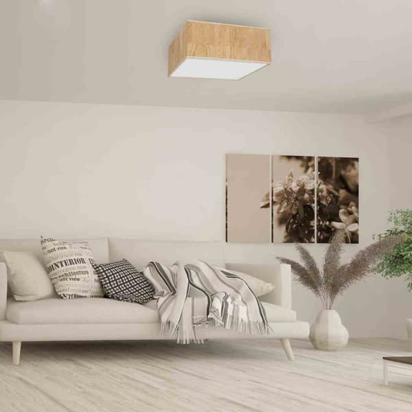 CORK Loftslampe Hvid/Cork 3xE27