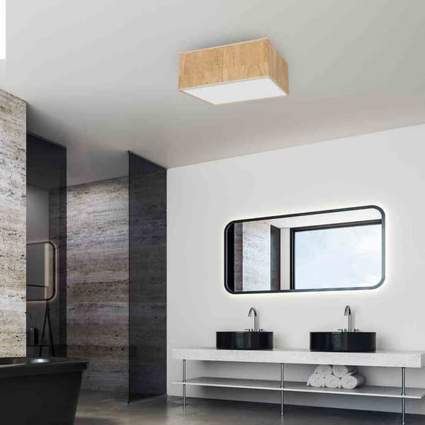 CORK Loftslampe Hvid/Cork 3xE27