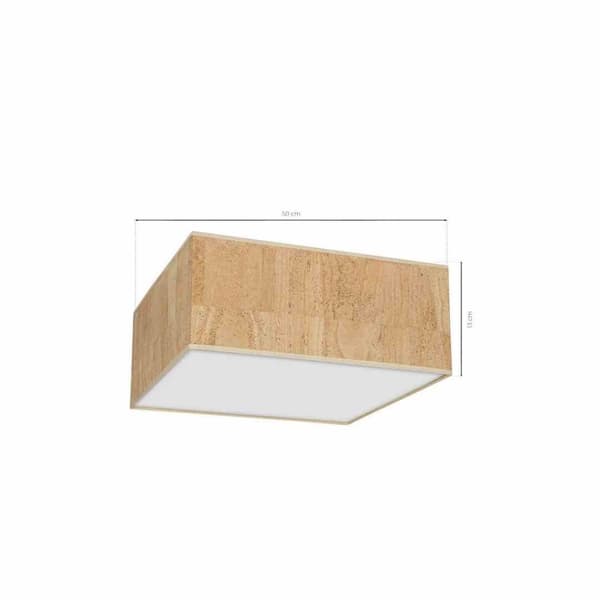 CORK Loftslampe Hvid/Cork 3xE27