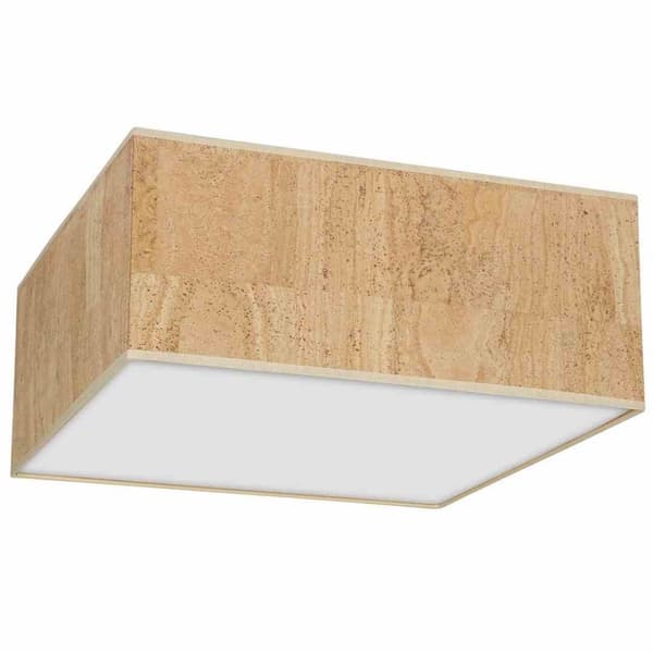 CORK Loftslampe Hvid/Cork 3xE27