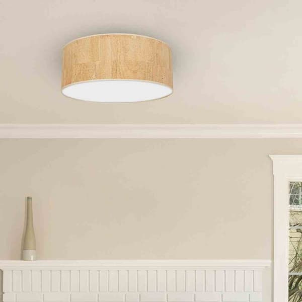 CORK Loftlampe Hvid/Cork 3xE27 Ø50cm