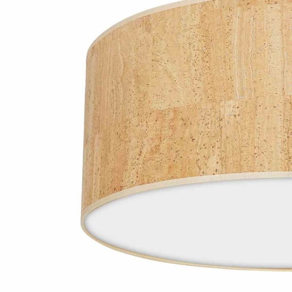 CORK Loftlampe Hvid/Cork 3xE27 Ø50cm